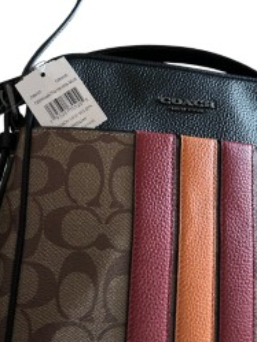 NWT Coach Hudson 21 Signature Varsity Stripe Crossbody Bag - Picture 9 of 10